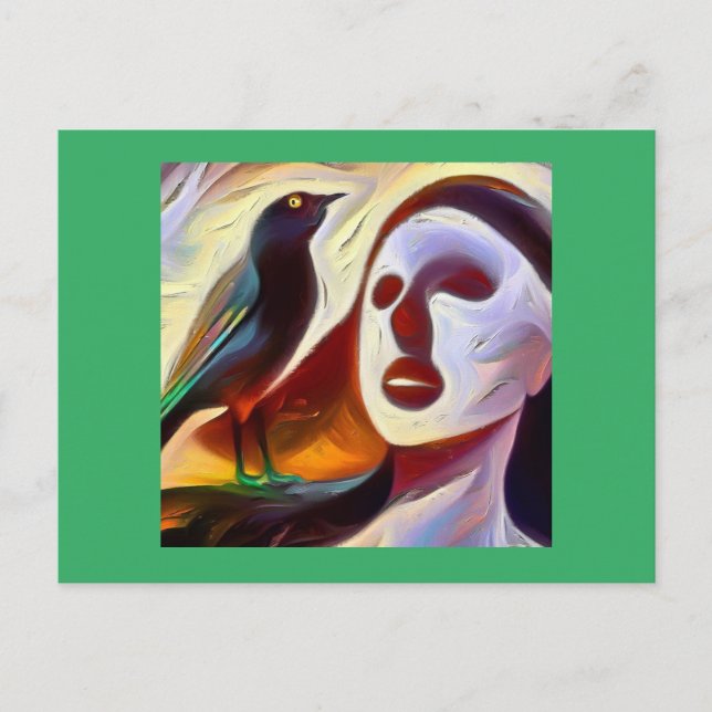 Carte Postale Oiseau Moqueur Animal Totem 3 (Devant)