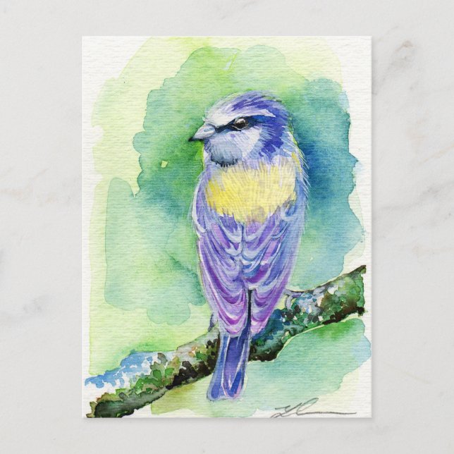 Carte Postale Oiseau pourpre (Devant)