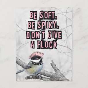 Carte Postale Oiseau Punk Alternatif Anti Conformité