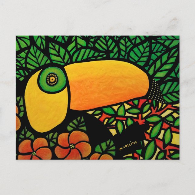 Carte Postale Oiseau tropical Toucan (Devant)
