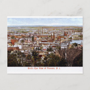 Carte Postale Oiseau's Eye View, Passaic, NJ 1906 Vintage