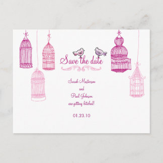 Carte postale "Oiseaux de jardin" pour annoncer la