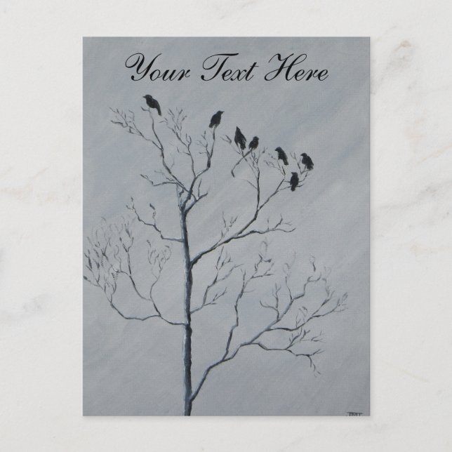 Carte postale Oiseaux d'hiver (Devant)