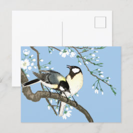 Carte Postale Oiseaux et fleurs de cerisiers Ohara Koson