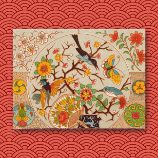 Carte postale Oiseaux & Papillons