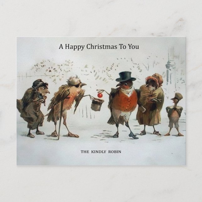 Carte Postale Oiseaux victoriens vintages (Devant)