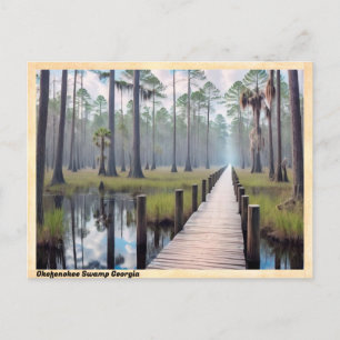 Carte Postale Okefenokee marécage Géorgie Vintage voyage