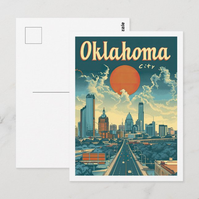 Carte Postale Oklahoma City USA célèbre Travel Place (Devant / Derrière)