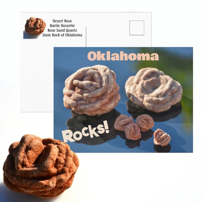 Carte Postale Oklahoma Rocks Desert Rose State Rock Photographie (Créateur téléchargé)
