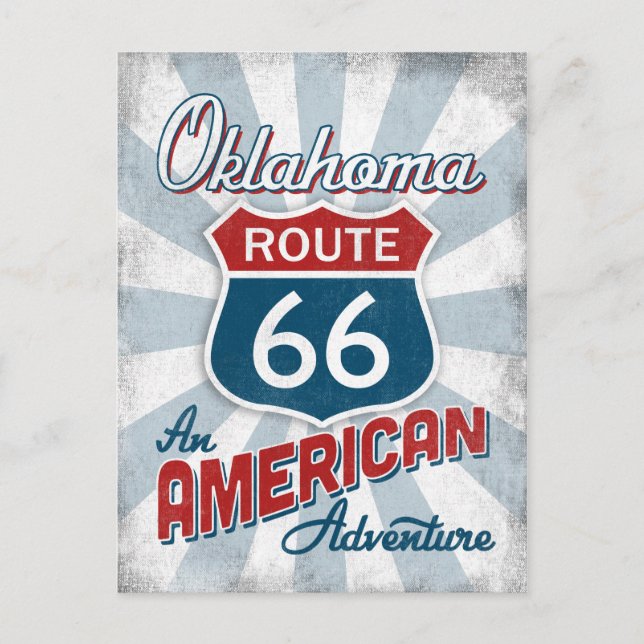 Carte Postale Oklahoma Route 66 Amérique Vintage (Devant)
