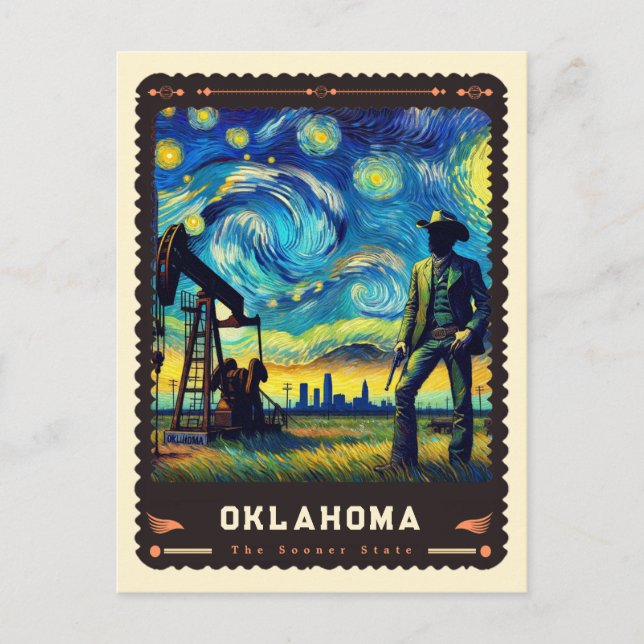 Carte Postale Oklahoma | Vincent Van Gogh inspiré (Devant)