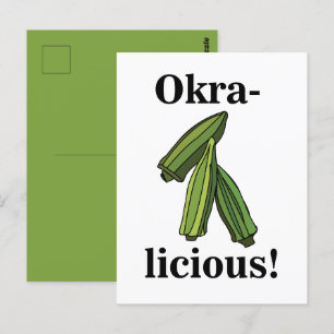 Carte Postale Okra Vegetable Vegetarian Food