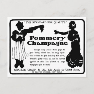 Carte Postale Old Advert Pommery Champagne