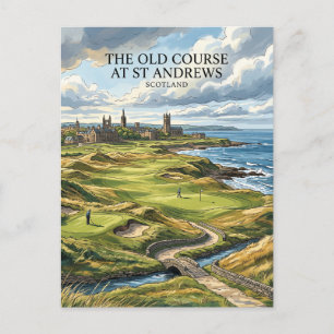Carte Postale Old Course à St Andrews Écosse