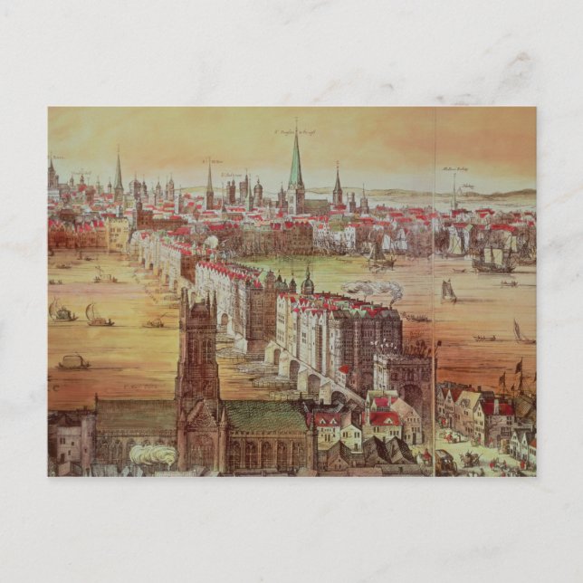 Carte Postale Old London Bridge (Devant)