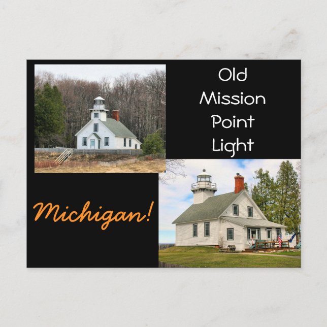 Carte Postale Old Mission Point Light Michigan (Devant)
