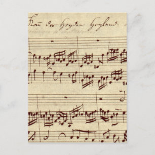 Carte Postale Old Music Notes