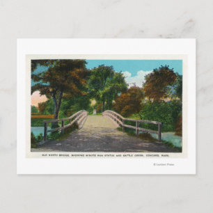 Carte Postale Old North Bridge Vue de Minute Man Statue # 2