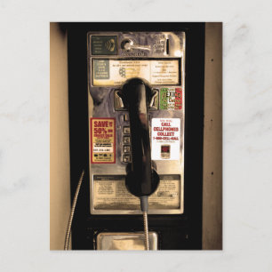 Carte Postale Old Pay Phone