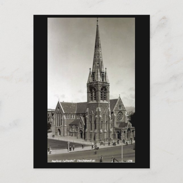 Carte Postale Old Postcard - Cathédrale anglicane, Christchurch, (Devant)