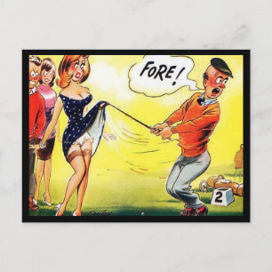 Carte Postale Old Postcard - Comic Golf - "Fore"