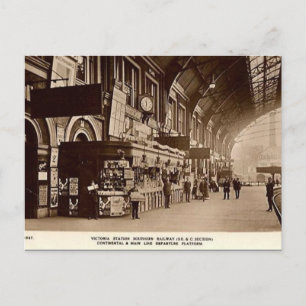 Carte Postale Old Postcard - gare Victoria, Londres