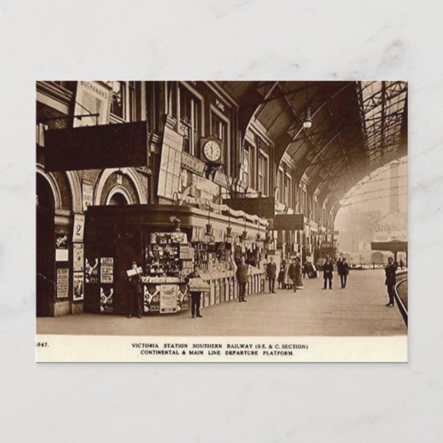 Carte Postale Old Postcard - gare Victoria, Londres (Devant)