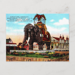 Carte Postale Old Postcard - Hôtel Elephant, Atlantic City