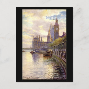 Carte Postale Old Postcard - Londres, le Parlement et l'Embankme