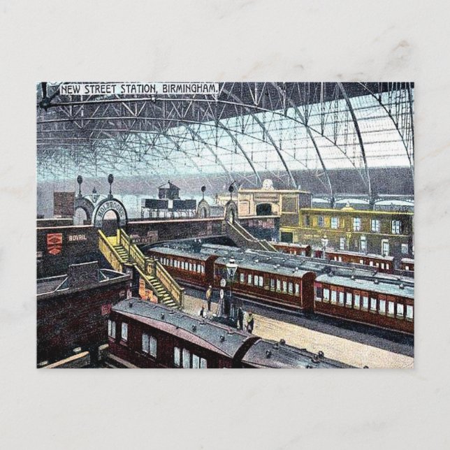 Carte Postale Old Postcard - New Street Station, Birmingham (Devant)