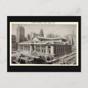 Carte Postale Old Postcard, Public Library, New York City