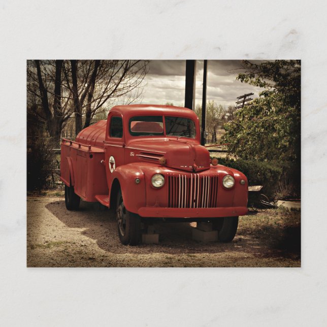Carte postale Old Red Fire Truck (Devant)