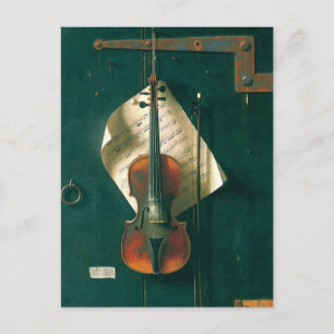Carte Postale Old Violon Still Life par William Michael Harnett