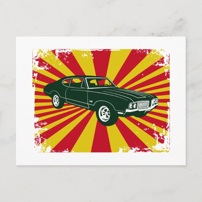 Carte Postale Oldsmobile 442 1970 (Devant)