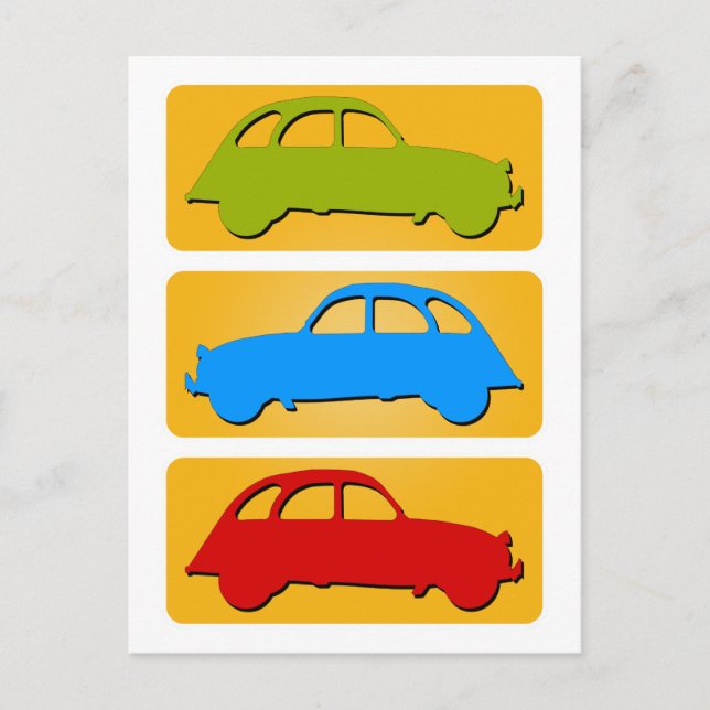Carte Postale Oldtimer 2cv Ente Ampel (Devant)