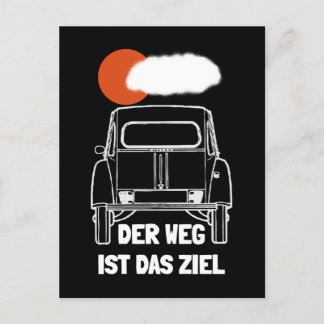 Carte Postale Oldtimer 2cv Rétro Coucher de soleil