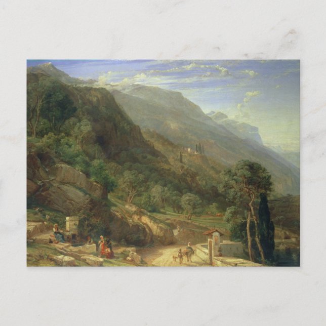 Carte Postale Olive Groves à Varenna, Lac de Côme, Italie, 1861  (Devant)