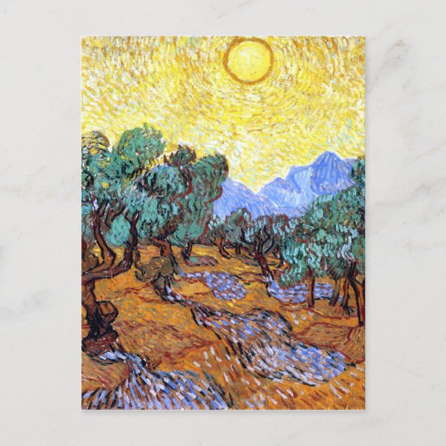 Carte Postale Olive Trees in the Sun Van Gogh (Devant)