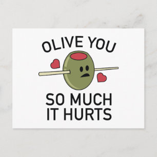 Carte Postale Olive You Tant Ça Fait Mal