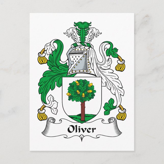 Carte Postale Oliver Family Crest (Devant)