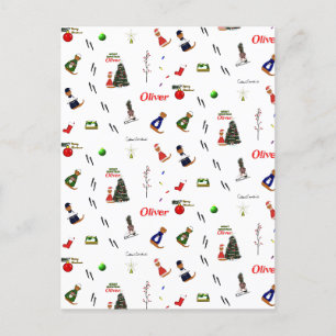 Carte Postale Oliver La Loutre Noël Motif Aléatoire
