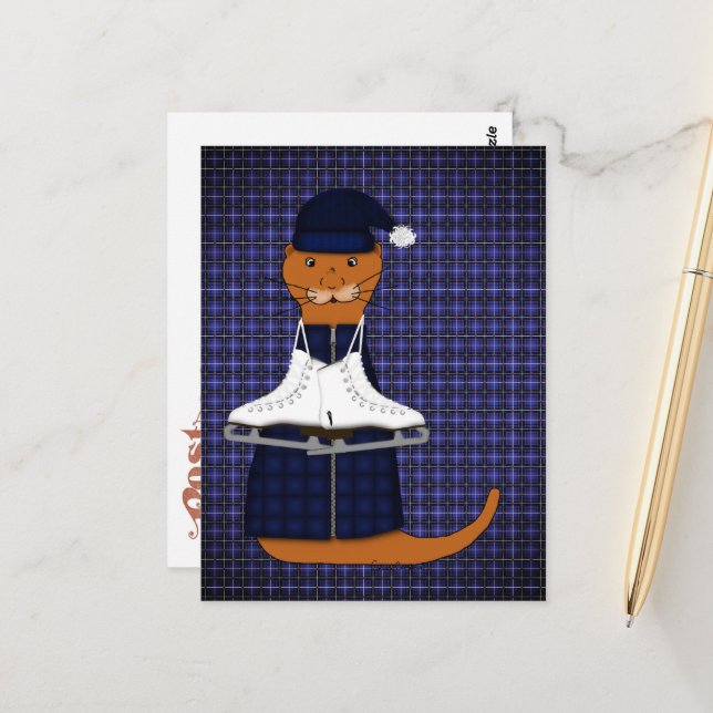 Carte Postale Oliver Les Patins À Otter (Devant/Arrière en situation)