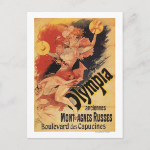 Carte Postale Olympia Nightclub Girl Crashing Cymbals