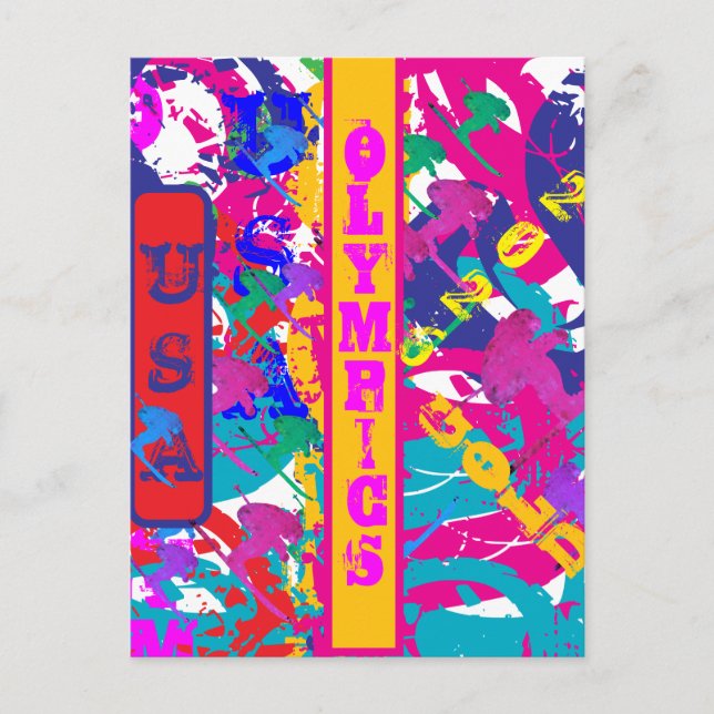 CARTE POSTALE OLYMPIC SKIING (Devant)