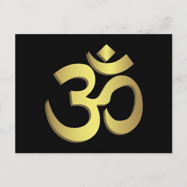 Carte Postale Om ( Aum ) Namaste yoga symbole (Devant)