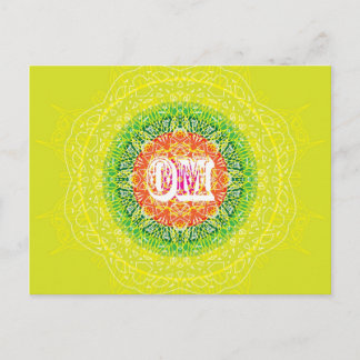 Carte Postale Om Mandala Design pour le Yoga