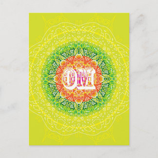 Carte Postale Om Mandala Design pour le Yoga