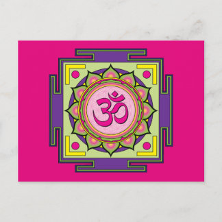 Carte Postale Om Shanti Om Mandala