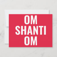 Om Shanti Om Rouge Blanc Mantra Sanskrit