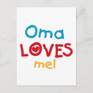 Carte Postale Oma aime mes t-shirts et cadeaux